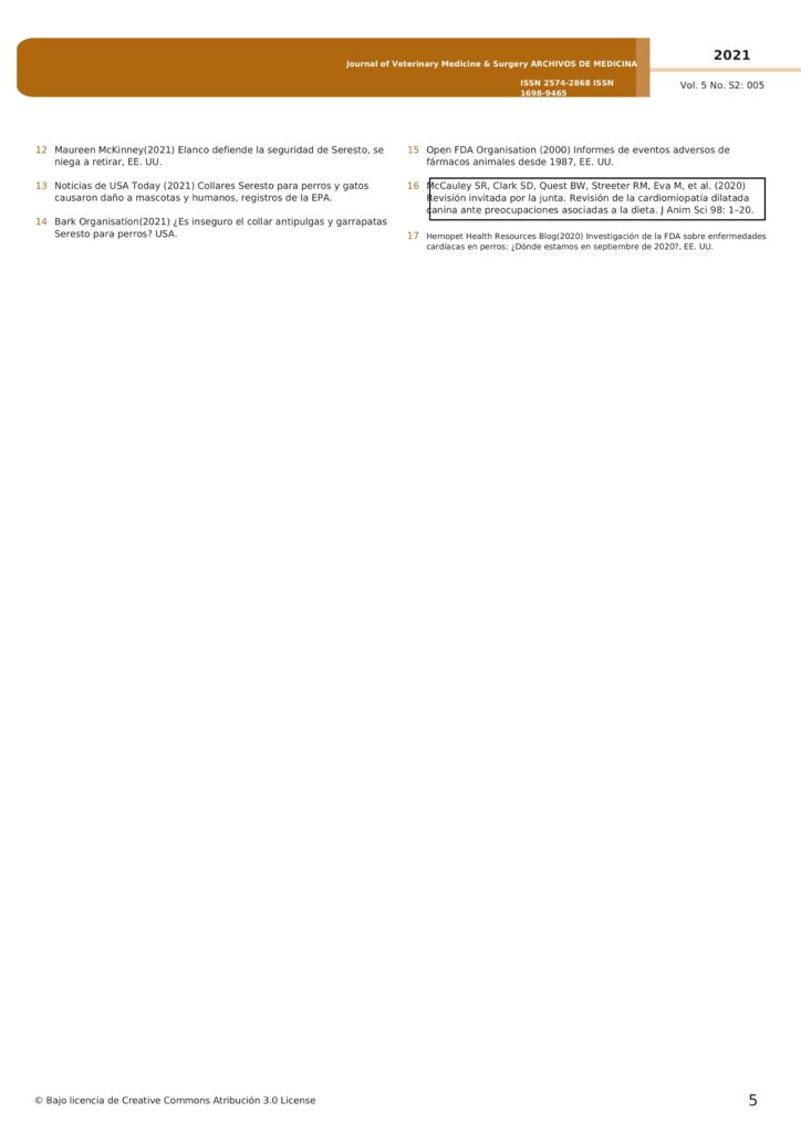 updated summary on use and safety of flea and tick preventives for animals translated spa page 0005